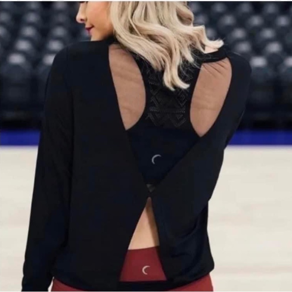 Zyia Active Black Mesh top